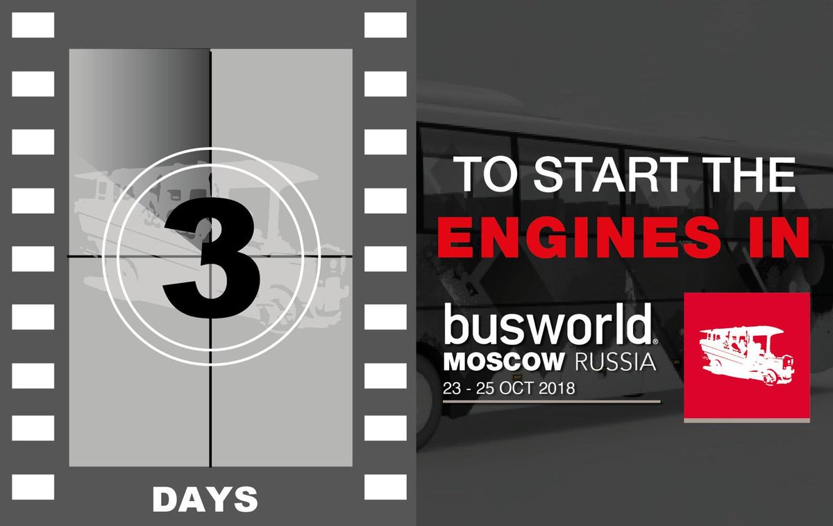 busworld's tweet photo. It's time to start engines, prepare suitcases and fasten your seat belts: We will live this show together with the world’s leading professionals of the bus industry in the region. Welcome everyone! #Busworld #Busworld2018 #BusworldRussia #Crocusexpo #автобусов #itemfexpo https://t.co/BwaFhiGIs3