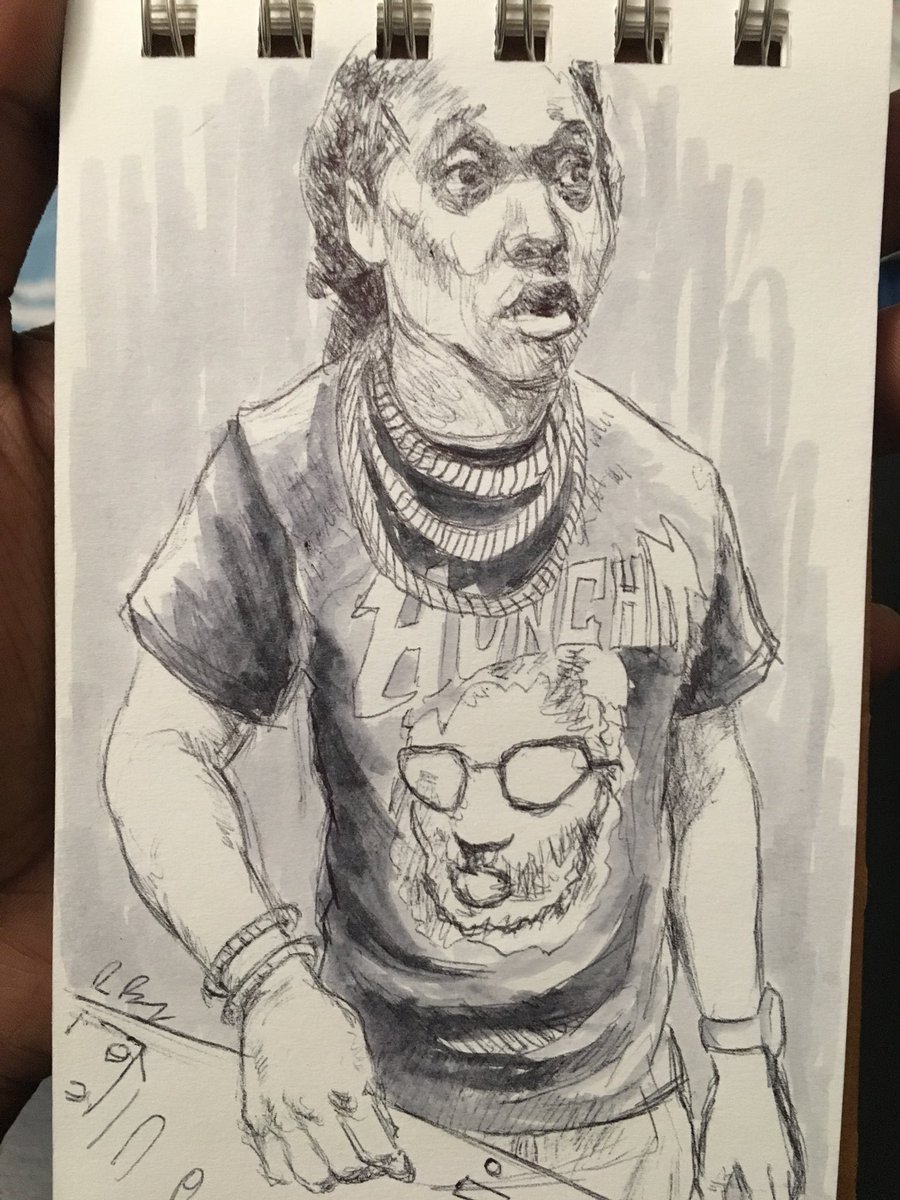 LeSlimArtiste's tweet image. DJ Take 🎧 #djtakeoffchallenge #inktober ✍🏾