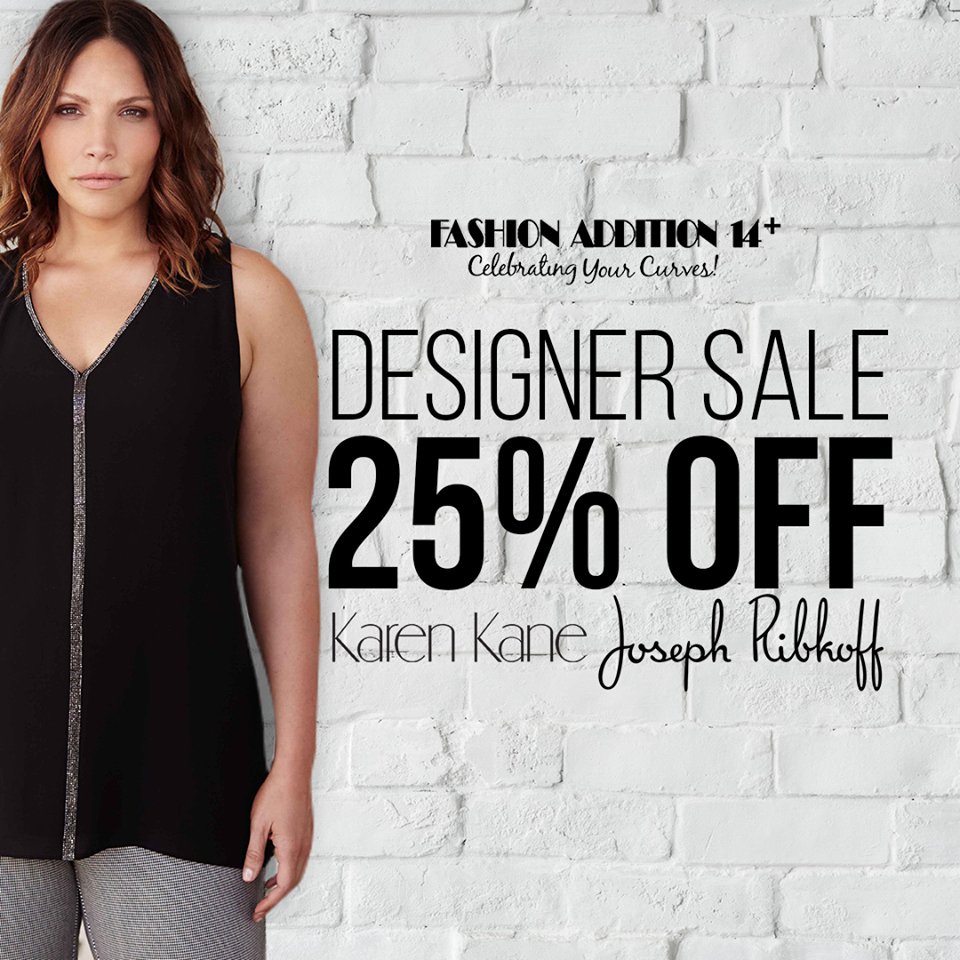 14Addition's tweet image. DESIGNER FALL SALE!!
We have exciting news! 
We are launching our Fall Designer Sale. Featuring Karen Kane, and Joseph Ribkoff. Everyone that shopped last weekend loved what they saw so we decided to add some more BIG names like Mat, Alembika, Sympli and Griza.