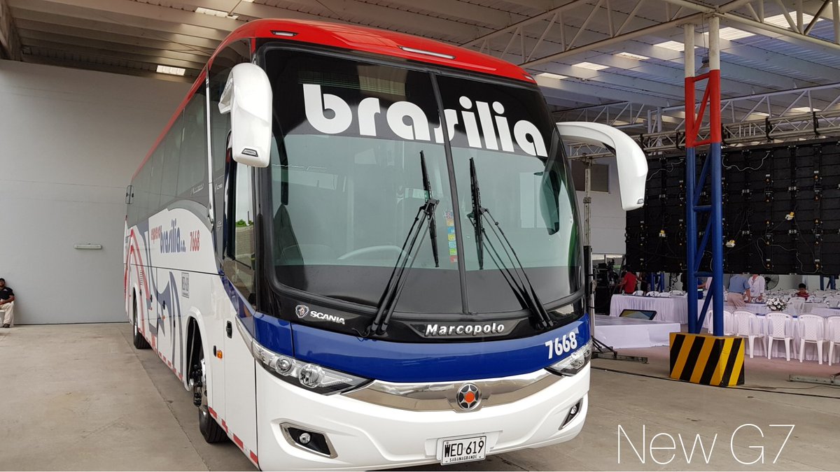expresbrasilia's tweet photo. En el marco del II Simposio de Transporte Terrestre con Responsabilidad, #ExpresoBrasilia presentó su nuevo #BusEscuela y el #NewG7 de servicio interdepartamental con carrocería @Marcopolo y tecnología @Scaniacolombia. https://t.co/vxv4zX55mB