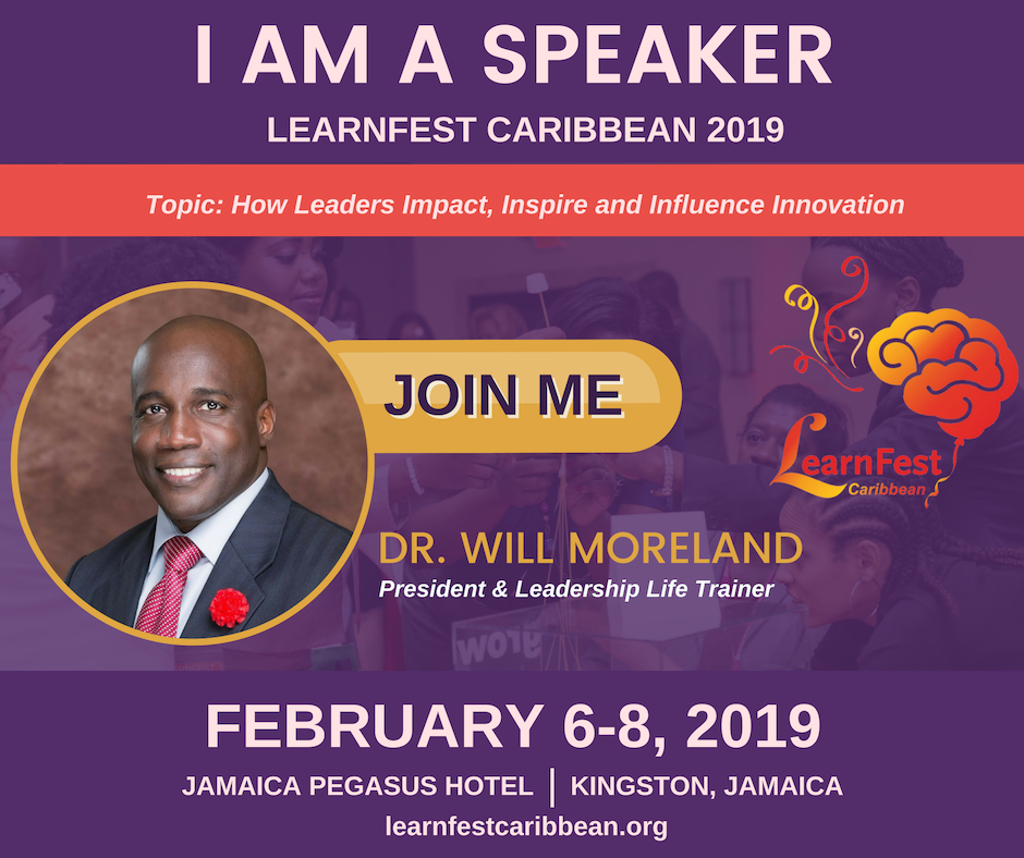 LearnfestCarib's tweet photo. Will Moreland (.@DrWillSpeaks) will be at #LearnFestCarib 2019 to help you #LevelUp and #SetYourselfApart. https://t.co/speyk4NTM1