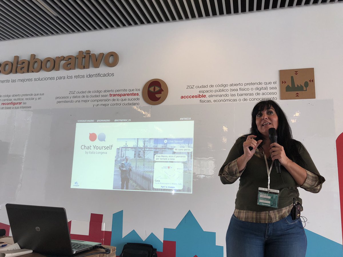 Casos de uso utilizando chatbots, acercando los asistentes a los denominados #seniortech en el sector Salud. Gran charla de @sonvalero #wtmz18