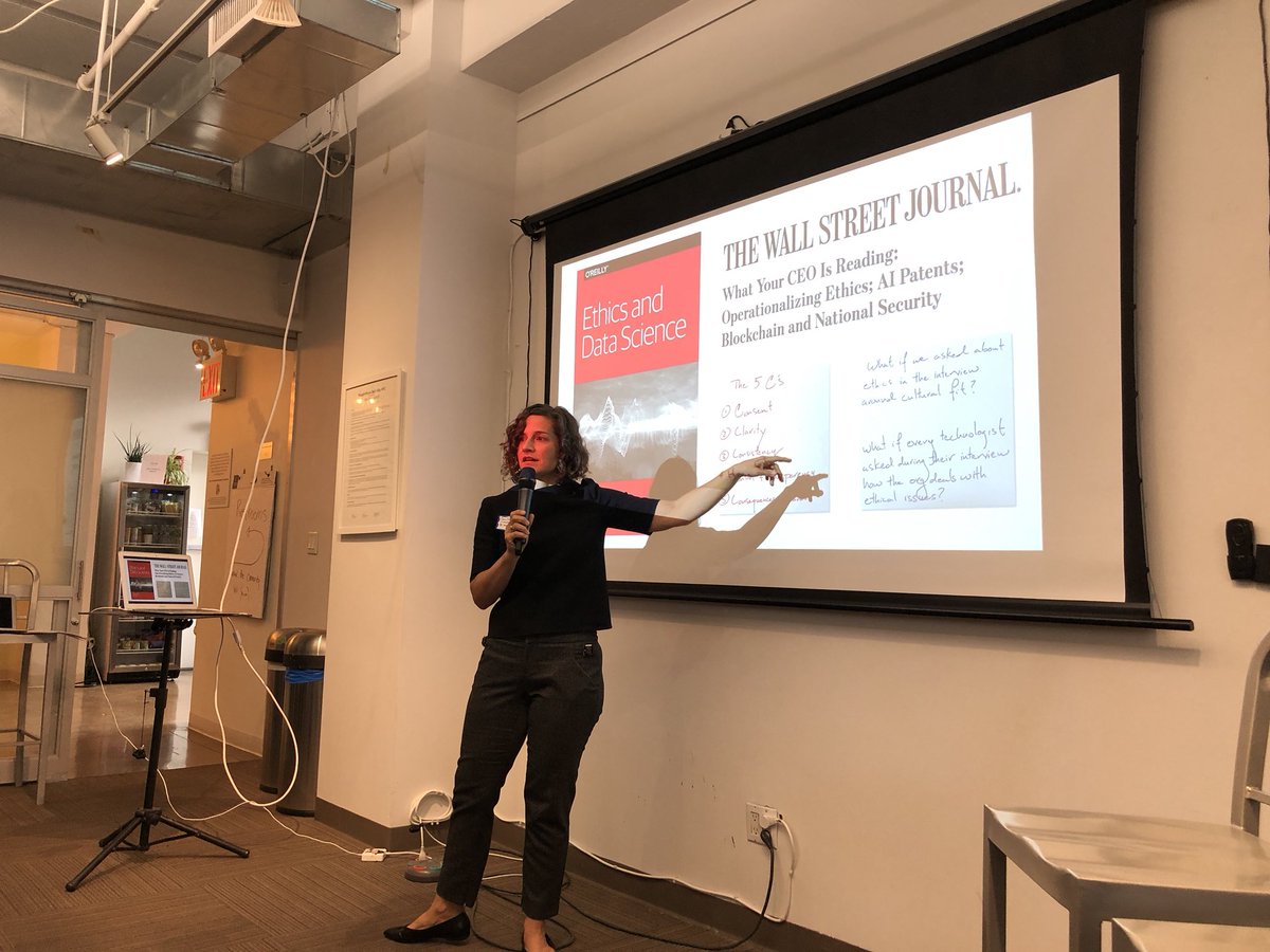 whitneyhess's tweet image. Shout outs to @dpatil @hmason in @sarita’s talk on informed consent and FDA-like approval process for emerging tech #AllTechIsHuman #EthicalTechSummit