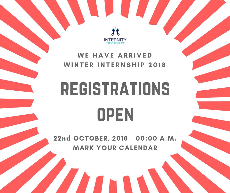 internity_learn's tweet image. Yes you heard it right ! We are soon activating the registration link for our Winter Internship .. Mark your calendar and make sure to register because #InternshipMeansInternity