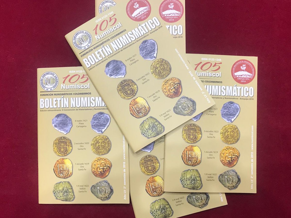 En manos de Jorge Becerra y Andres Felipe Cortazar, la #FundaciónNumismáticosColombianos hará el lanzamiento de su boletín Numismático edición 105 conmemorativo a la #ConvencionArequipa2018.
Fecha:Sabado 20 de octubre. Lugar:Salón Paraninfo-Mesa de trabajo #1.
Hora: 09:45.