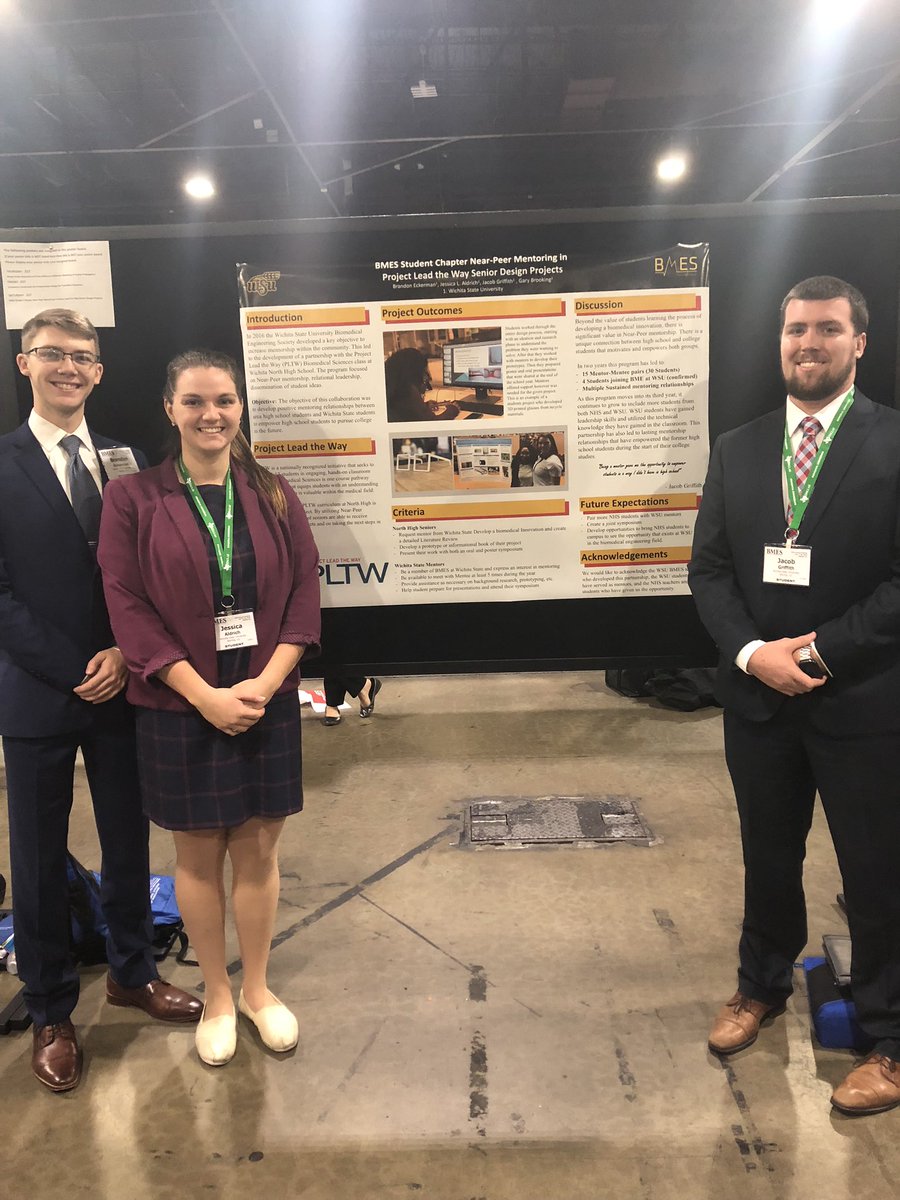 SierraBonn's tweet photo. Proud of the @shocker_BMES students who presented today at the #BMES2018 National Conference! #goShocks https://t.co/hMrWqPjcP4