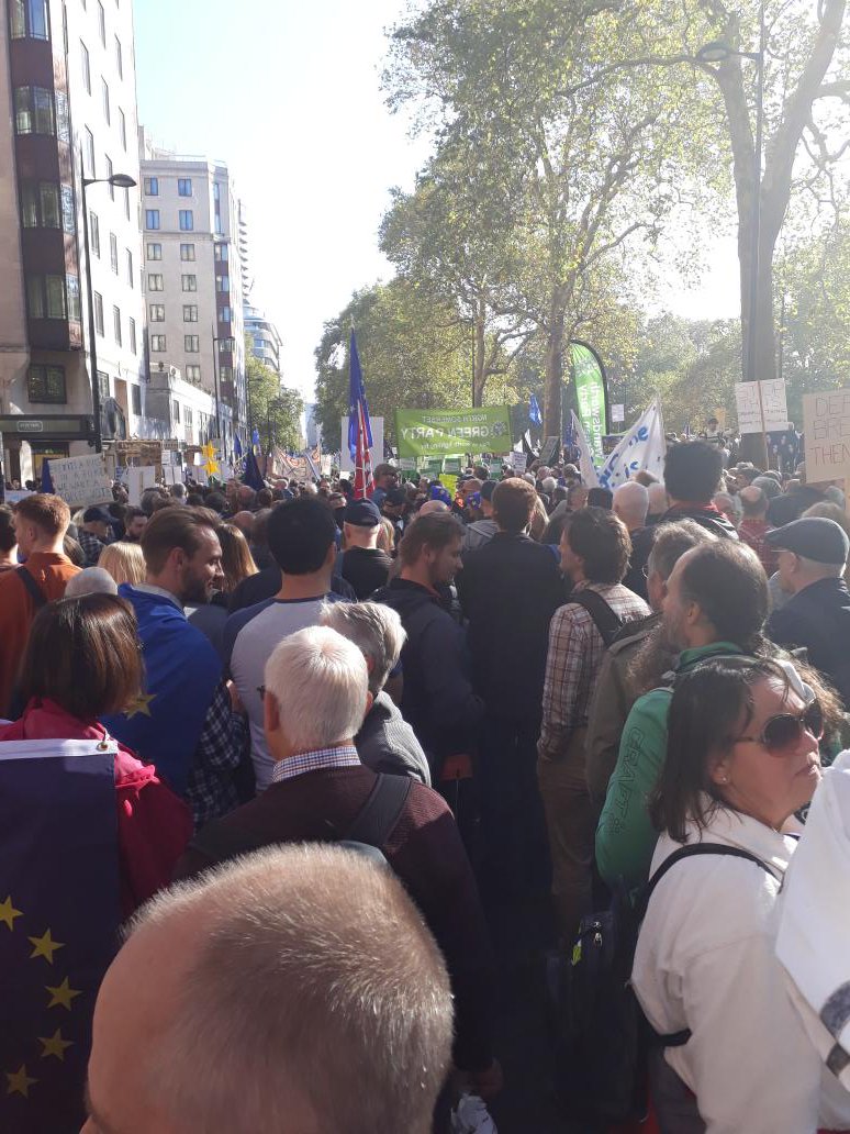 Amazing crowds demanding a #peoplesvote park lane filled with hope and music