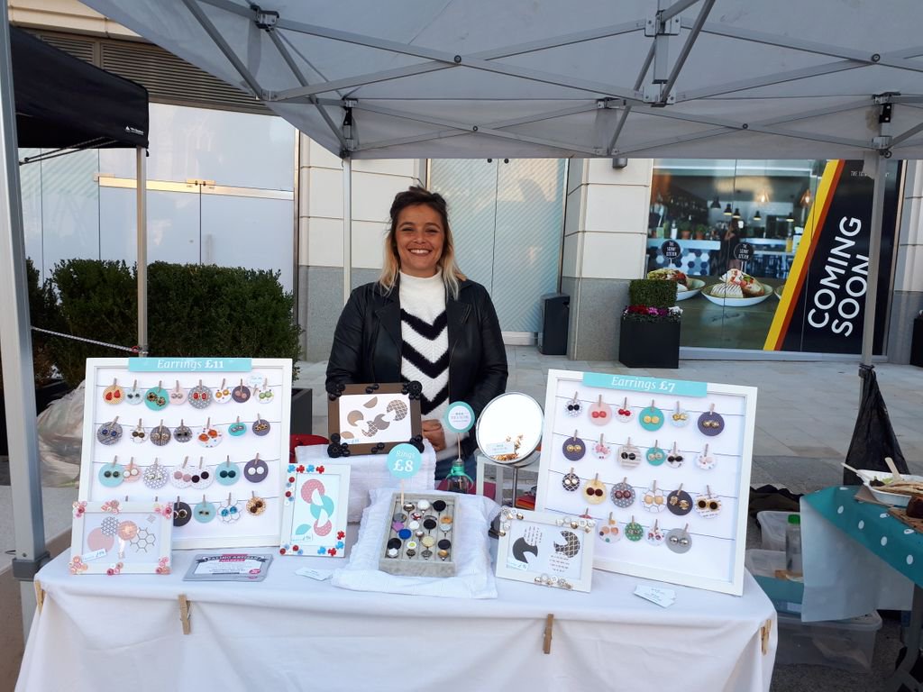 MGreer_PR's tweet image. .@RebecaButtons has niche marketing sewn up with her beautiful handmade #earrings at #Ealing artisan market. buff.ly/2NSuNeW