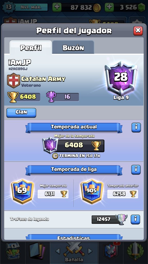 iAmJPey's tweet photo. A falta de 15 días de temporada conseguimos ya las 6400 copas, MUCHÍSIMO apoyo a este twit y subo mis últimas partidas comentadas por mí. BRUTAL.😍 https://t.co/KhUtJLpp6w