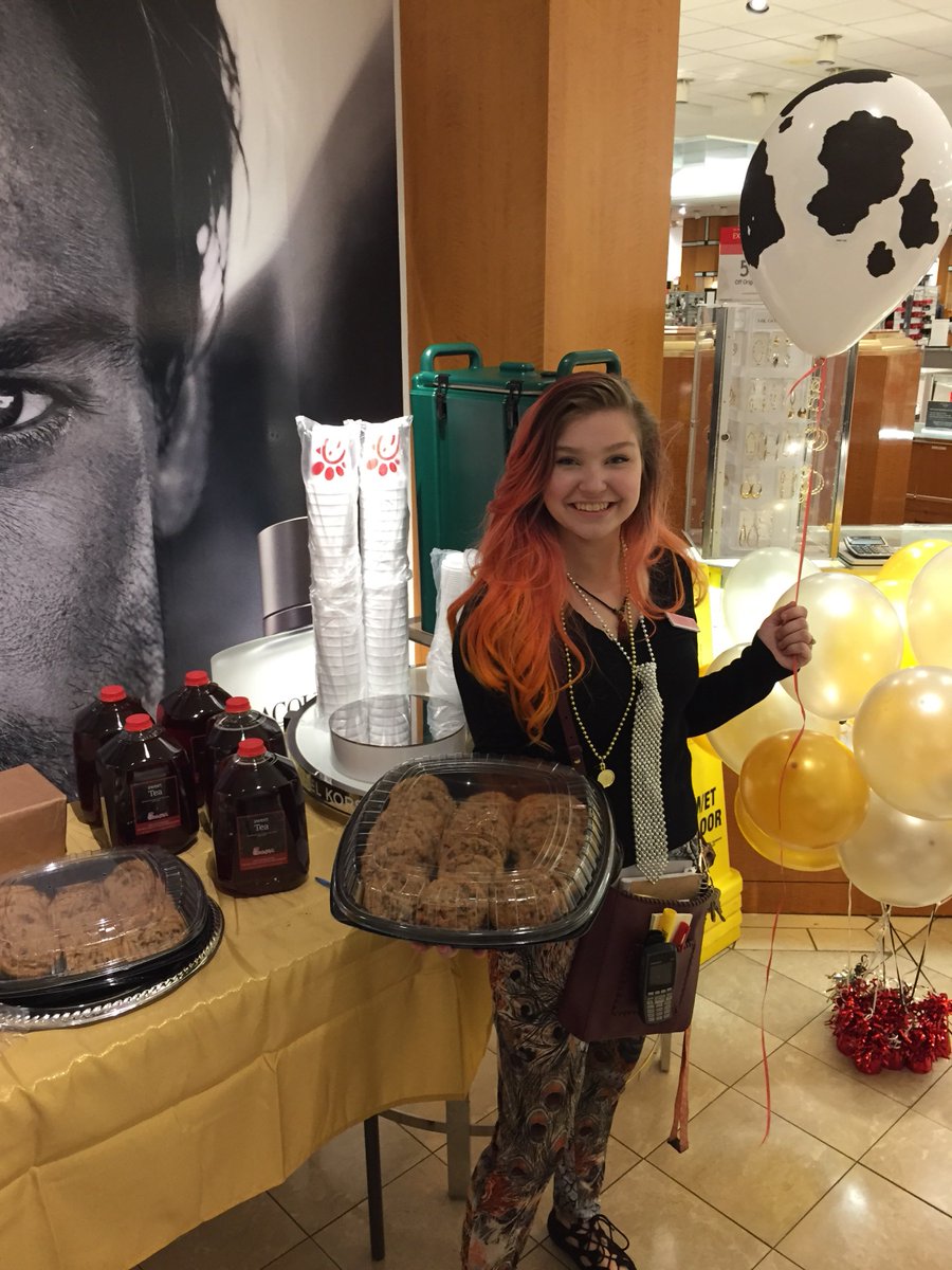 Customer Appreciation Day at Macy's inside of Hanes Mall is TODAY! Guess what they are handing out to their beloved customers - Chick-fil-A Chocolate Chunk Cookies and our fresh brewed sweet tea. Stop by there!