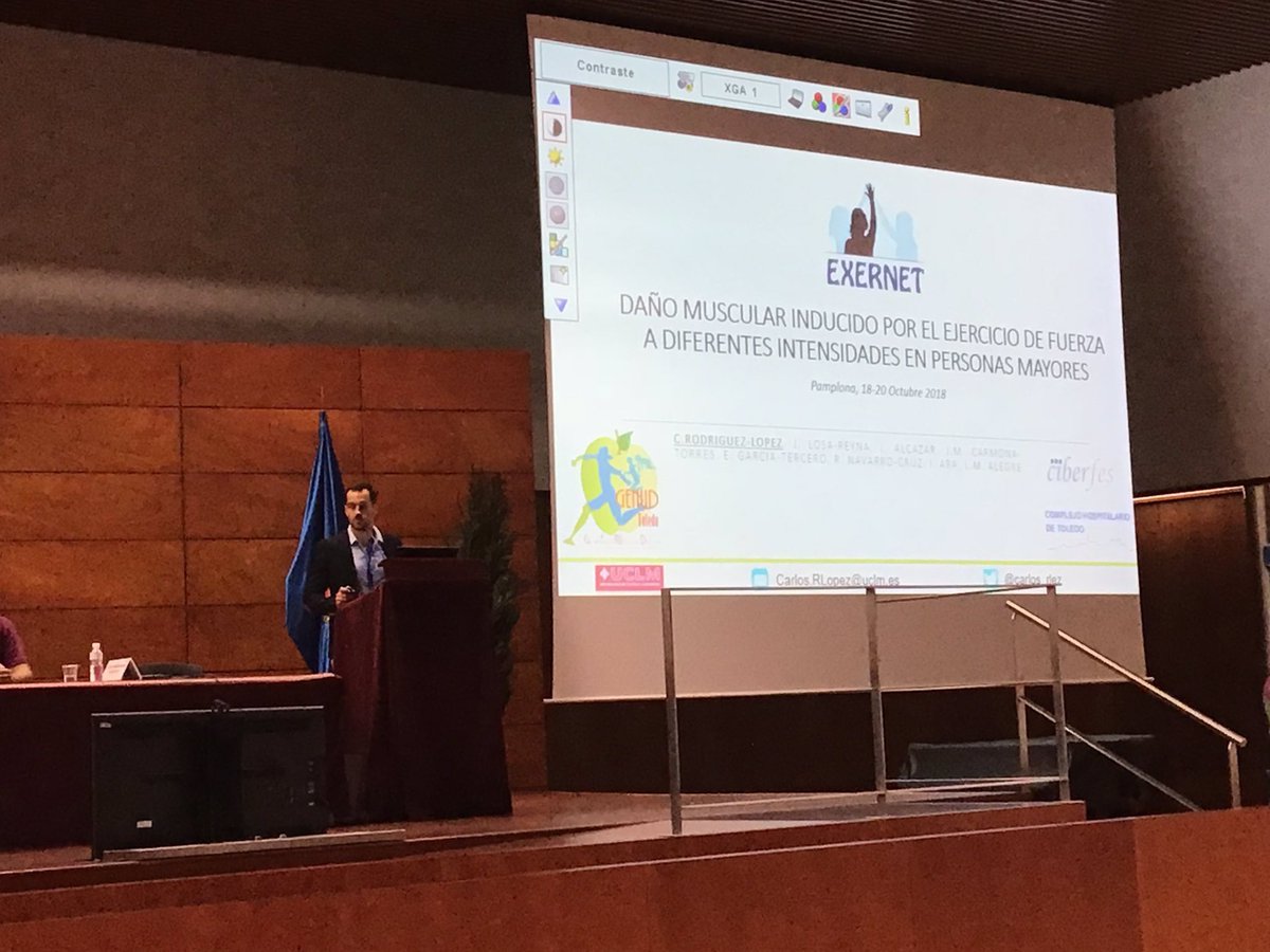 iara_royo's tweet photo. GENUD Toledo @uclm_es presente en el VI Congreso de la Red Española de Investigacion en Ejercicio Fisico y Salud en Poblaciones Especiales (EXERNET) @2018Exernet celebrado en la @UNavarra #EXERNET2018 https://t.co/XPeyrhCQ5o