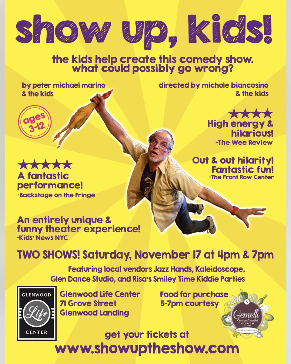 Get your tickets now!!!  Great Show to see for families, kids age 3-12!  Tickets on sale now.  4pm or 7pm showing. 
eventcombo.com/e/show-up-kids…