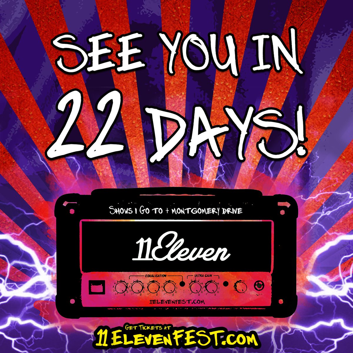 22 Days Left! Lets Go!!! (That's 11 x 2!)  

Today ONLY— we've got the 22 Day Special (Buy 2 Get 1 Free)

Go to 11ElevenFEST.com to snag your tix and to learn all about our goal to help the ORL community ❤️