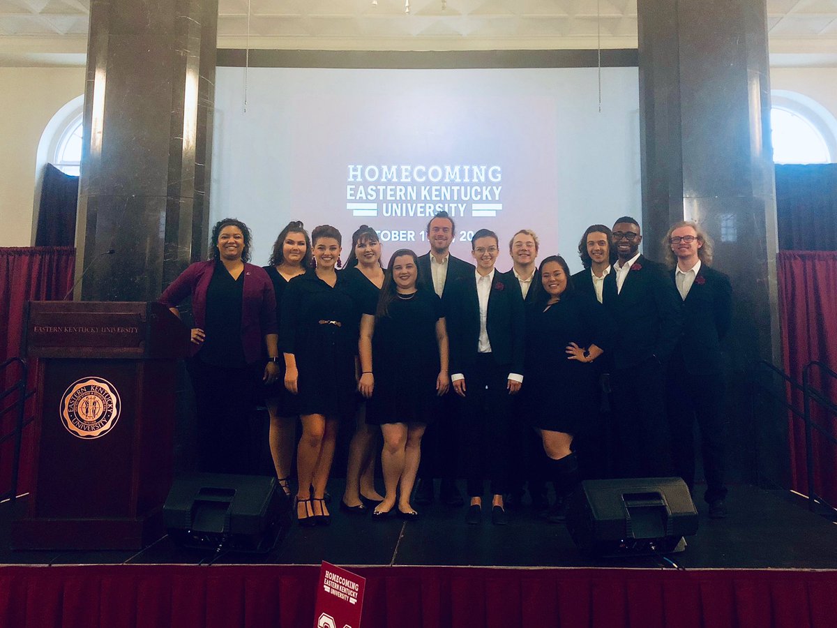 EKosEKU's tweet photo. Thankful for the opportunity to perform for two Homecoming events on campus today! Performing the National Anthem at the Homecoming 5K and then the Alumni Awards, Pioneer Celebration Brunch!
Thank you EKU for allowing us to be part of the annual festivities! https://t.co/pTNn1x5lLa