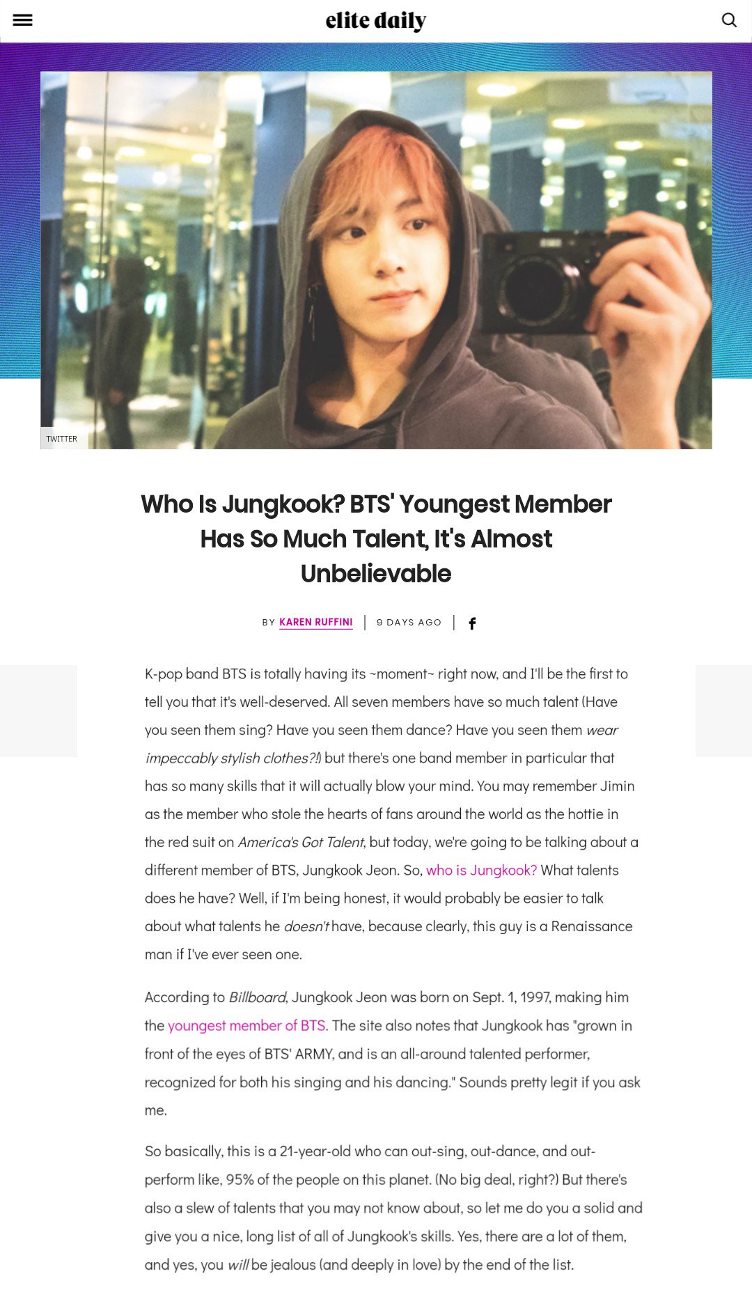 Who Is Jungkook? BTS' Youngest Member Has So Much Talent, It's Almost  Unbelievable
