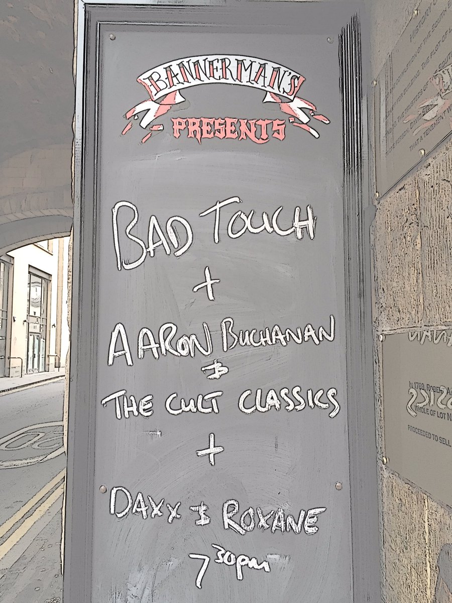badtouchrocksuk's tweet photo. Just arrived in #Edinburgh what an amazing city! We hit #BANNERMANS #BannermansEdinburgh tonight with #TheCultClassics &amp; #DaxxAndRoxane 🔥🔥 there’s still time to get TICKETS 👉 https://t.co/8WeyAg13PH 🔥 #BadTouch #newmusic #livemusic #ShakeALegTour #UKTour #gig #gignight #music https://t.co/FqJ8SUZ7AB