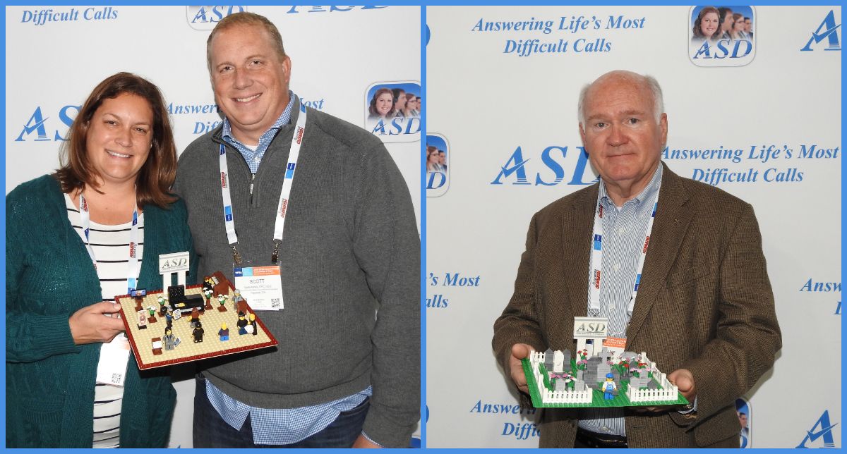 myASDcalls's tweet photo. Congratulations to our NFDA Convention Lego Set Raffle Winners: Jody Hanes of Wonderly-Horvath Hanes Funeral Home and Crematory in Green Springs, OH and Dwayne Thomason of Thomason Funeral Home in San Marcos, TX. #NFDA2018 #FuneralLegoSets #ASD2018NFDA https://t.co/WBxnqH33EK