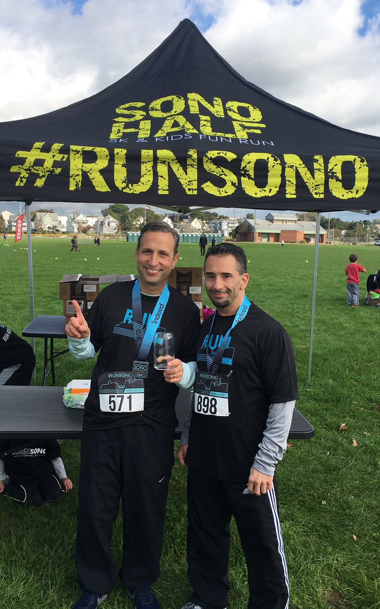 senatorduff's tweet photo. It was personally such an exciting morning. Got to run the @SoNoHalf with my good friend David Pare and bonus was winning first place in the 5k for my age group. I ran a 7.41 mile and 23.48 overall. Thanks to everyone who worked so hard putting together a great race. #runsono https://t.co/wIvnww2WHf