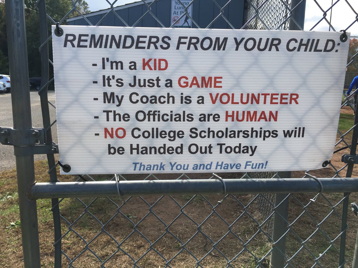 It’s too bad we need these reminders but happy to see that it’s posted because unfortunately some might need it. #softballsaturday