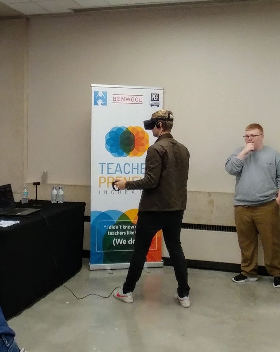 ShannonSeigle's tweet photo. @stemcha Ss sharing VR creation @chattlibrary Mini Maker Fair. Thanks @pefchattanooga for insight and funding to make my 4D Collaborative project a "real" reality through @TPreneurCHA. #impact @hamcoschools #HCDEScience @unity3d @oculus https://t.co/sMplresZL7