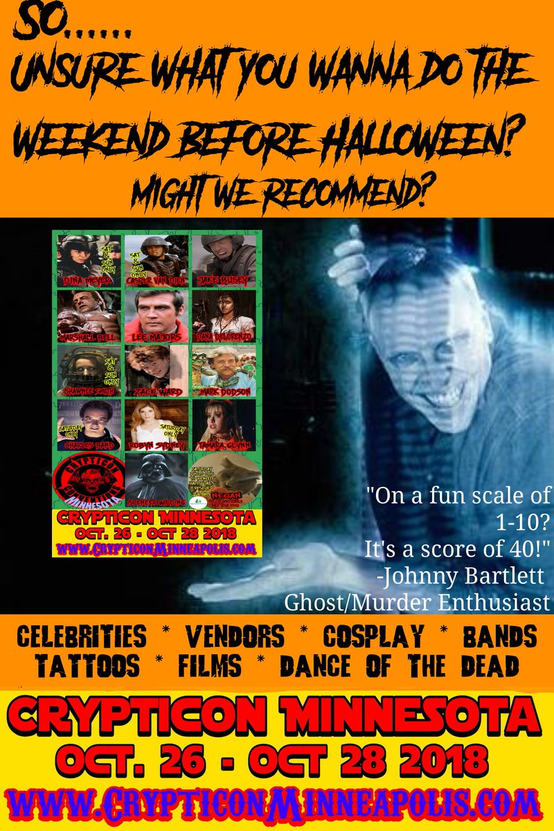 <a href="/TheJakeBusey/">Jake Busey</a> <a href="/DinaMeyer/">Dina Meyer</a> @CasperVanDien <a href="/TheMarshallBell/">Marshall Bell</a> <a href="/RealLindaBlair/">Linda Blair</a> <a href="/TotalZackWard/">Zack Ward</a> <a href="/ImDanaDeLorenzo/">Dana DeLorenzo</a> @BigSpenWilding 1 week to go!!!!