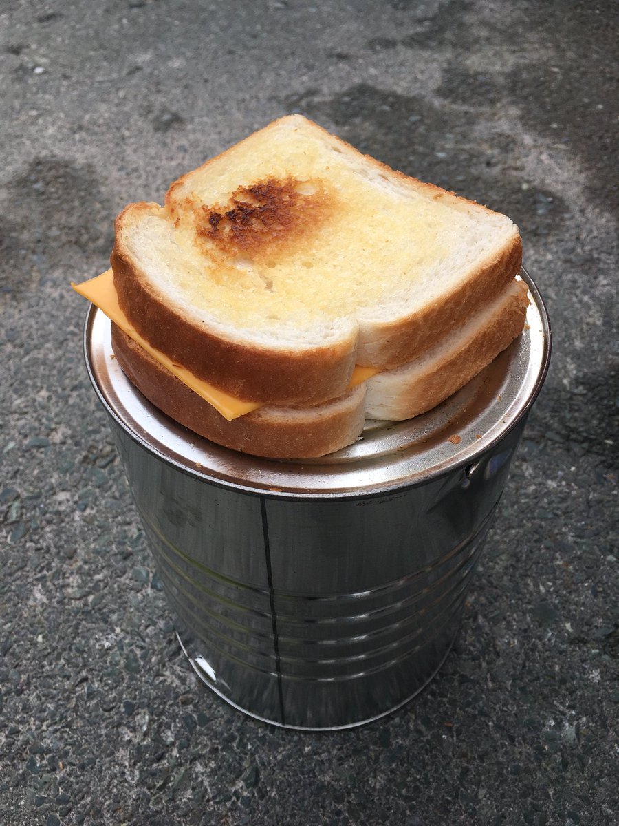 LeslieEarle's tweet photo. Is there anything yummier than a grilled cheese on the Buddy Burner? Today, our Pathfinders worked on their outdoor cooking skills! #GuideTogether #CampingAndTheGreatOutdoors #RemindsMeOfMyYouth @GGCNL @girlguidesofcan @AllisonPinsent1 https://t.co/iPffUWh9oY