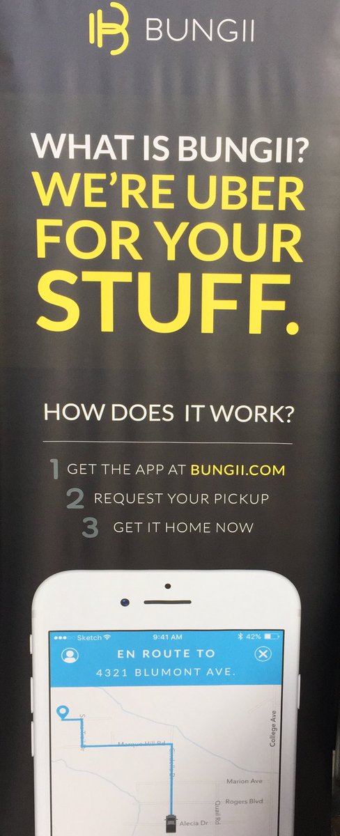 julrobertson's tweet photo. So cool a new app to move your stuff! Check it out! #kctechweek #bungii #moveyourstuff https://t.co/6xqHCAGq5A