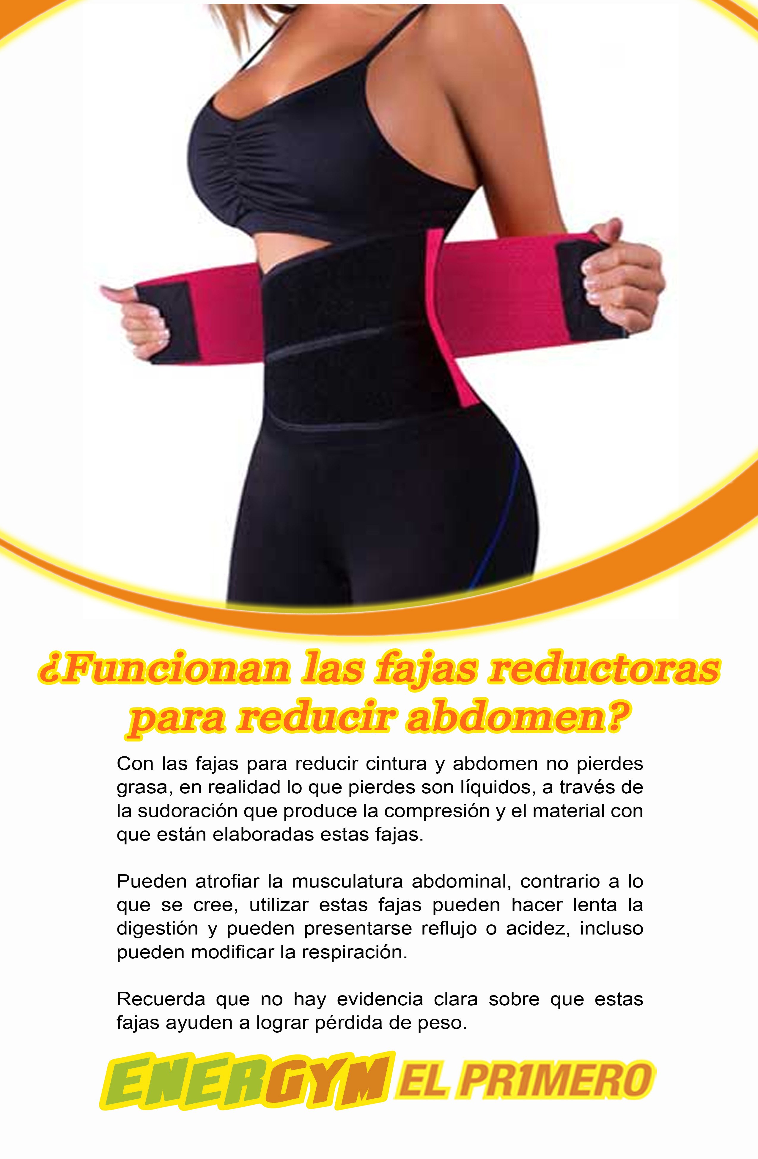 ENERGYM EL PRIMERO on X: ¿Funcionan las fajas reductoras para reducir  abdomen?  / X