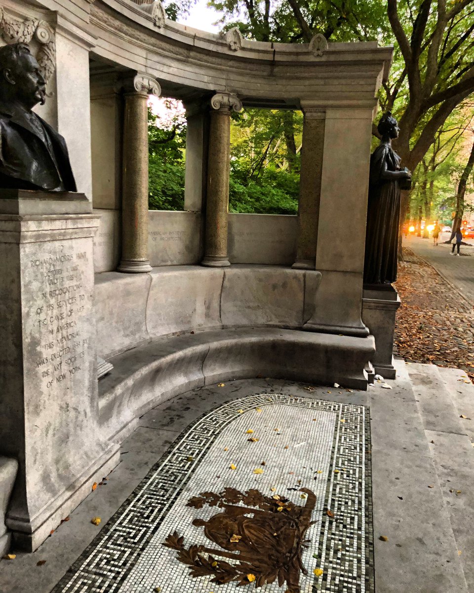 severinemanuel's tweet photo. Need to take a seat for a moment during a walk along 5th; go to the Richard Morris Hunt Memorial (by Bruce Price); check out its sculptures designed by Daniel Chester French #richardmorrishunt #monument #bench #sculptures #mosaic #5thave #nyc #newyork #severinemanuel #NewYorkCity https://t.co/SaX3lnN5eV