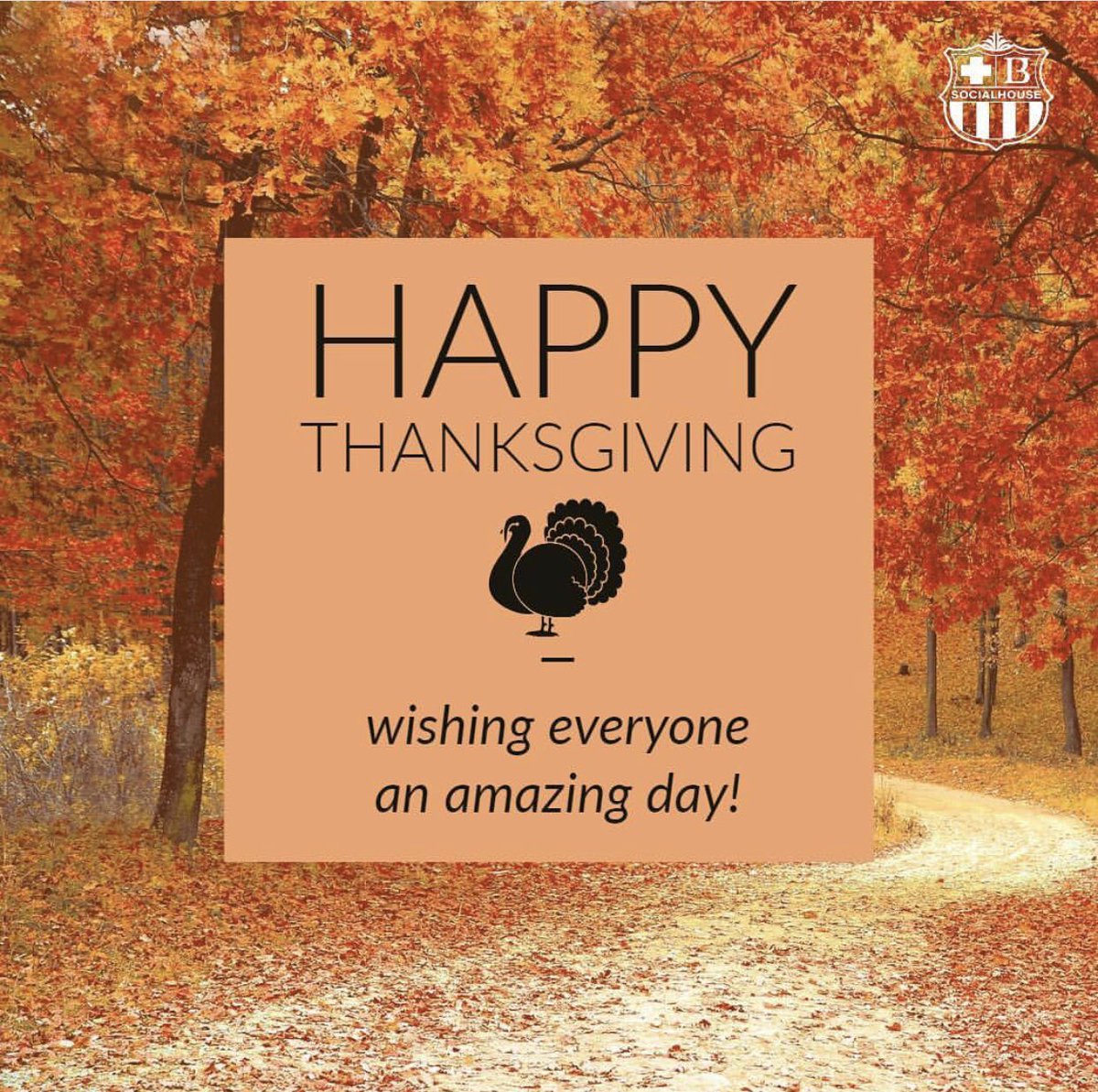 Happy #Thanksgiving from all of us to all of you! 🍁🧡 #BrownsSocialhouse