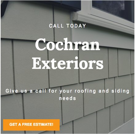 CochranExterior's tweet photo. When storms hit you can get a FREE estimate today on a roof repair or any other service by calling or going to our website to set up an appointment. #CochranExteriors https://t.co/bsaoukwAYh https://t.co/Nqgk5BMaTx
