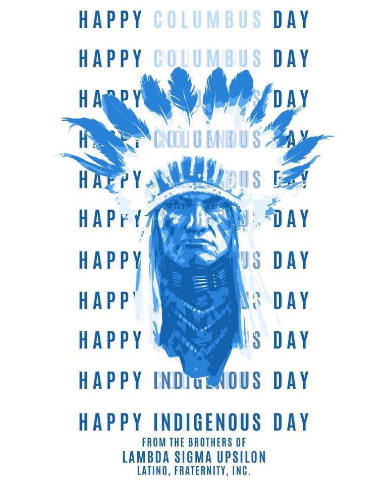 NYC_Upsilons's tweet photo. Because of Columbus
Because of the slaves
Because of the lies
That cover their graves
Because of the people
We were told to forget
For this reason
We owe them this debt. ✊🏻✊🏼✊🏽✊🏾
#IndigenousPeoplesDay #ΛΣΥ #LSU #KnowTheTruth #KnowYourRoots #LetUsALLRemember
#LSUCares https://t.co/hg3Rgg7SSr