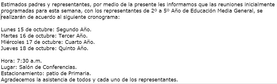 CSTAquino's tweet photo. Estimados padres y representantes de Educación Media General, favor atender al comunicado adjunto. https://t.co/xbAkDe3ygC