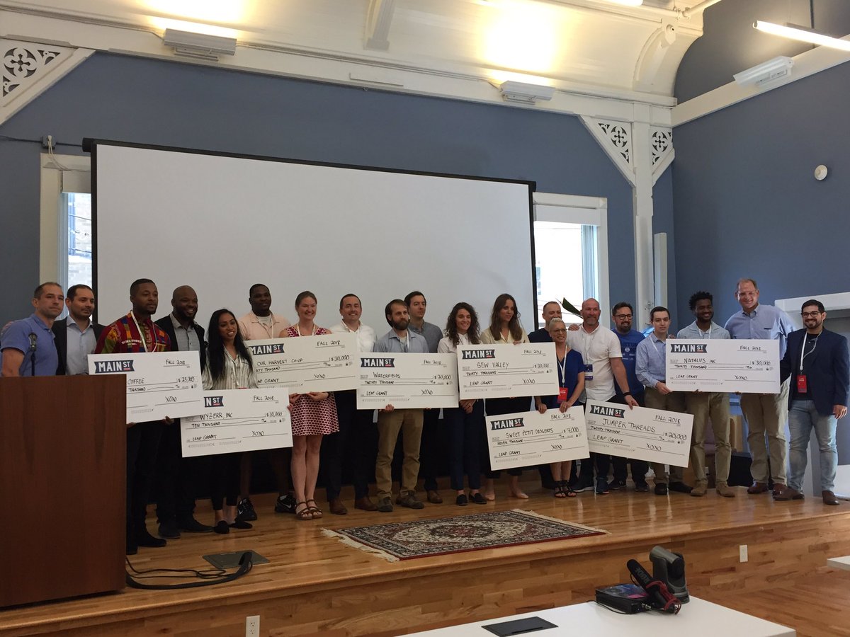 Super congrats to the Fall 2018 <a href="/MainStCincy/">Main Street Ventures</a> grant recipients!

<a href="/WaterfieldsLLC/">Waterfields</a> 
Black Coffee
See Valley
@NatalusInc 
<a href="/jumperthreads/">JUMPER Threads</a> 
<a href="/OurHarvestCoop/">Our Harvest Co-op</a> 
<a href="/sweetpetitcincy/">SweetPetitDesserts</a> 
<a href="/Wyzerr/">Wyzerr</a> 

#StartupCincy