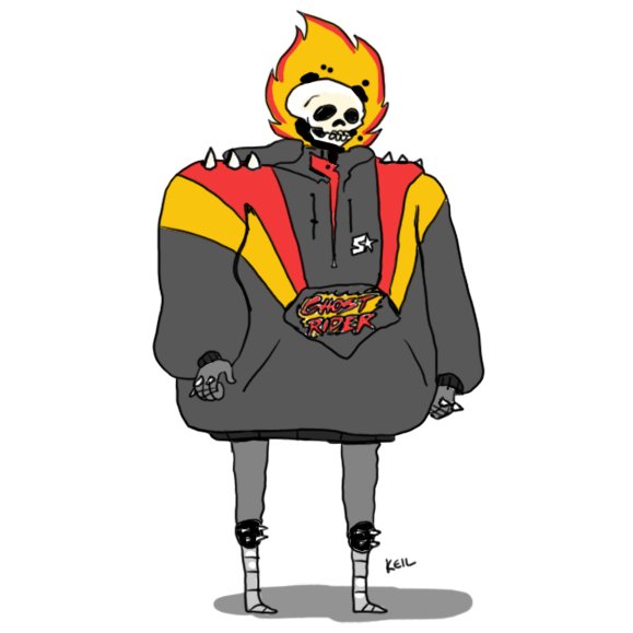 What if superheroes wore starter jackets? Some questions only lead you to more questions...