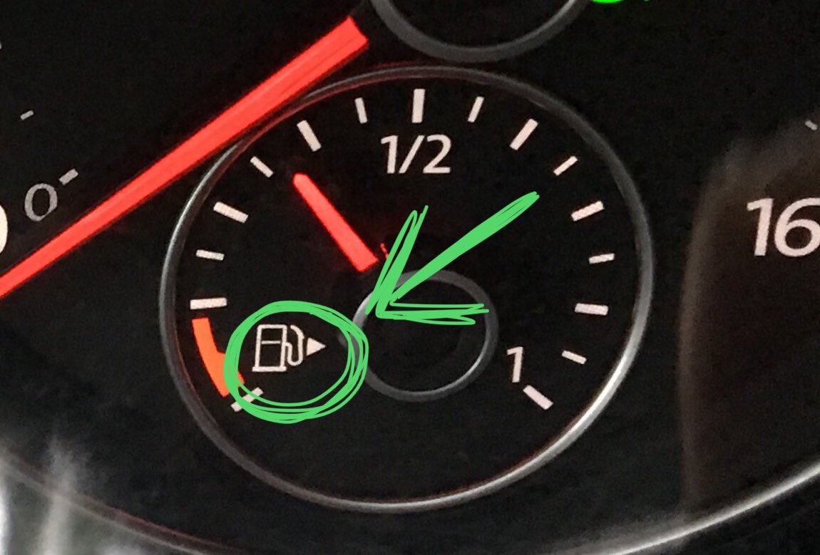 David Moscrop on Twitter "The little arrow on the side of the gas indicator on your car's