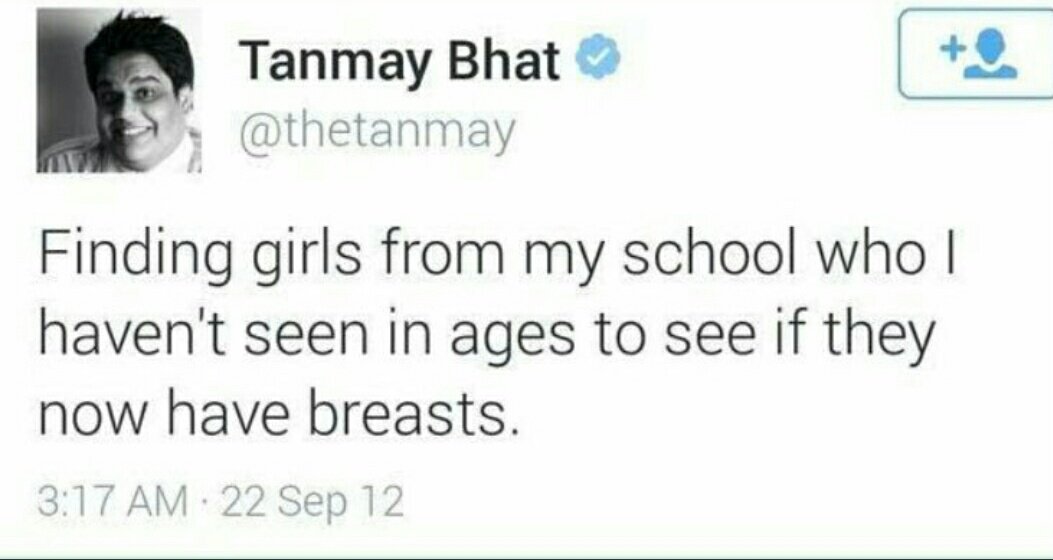 drshraddha16's tweet photo. #TanmayBhat
This cheapo deserves better kick.. #AIBRoast sort of cheapogiri only shows lack of talent n scripts.Cracking jokes on boobs,butts,dicks n ass is the only things these creeps r good at,Zero talent zero creativity
#UnculturedCheapsters
@thetanmay @AllIndiaBakchod https://t.co/VlluY7e94C