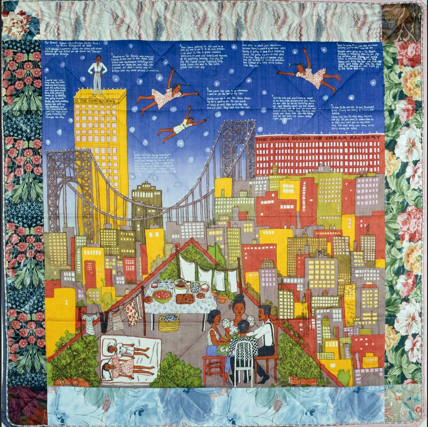 Happy birthday to Faith Ringgold, artist, activist, educator & writer.  (Image, Tar Beach) 