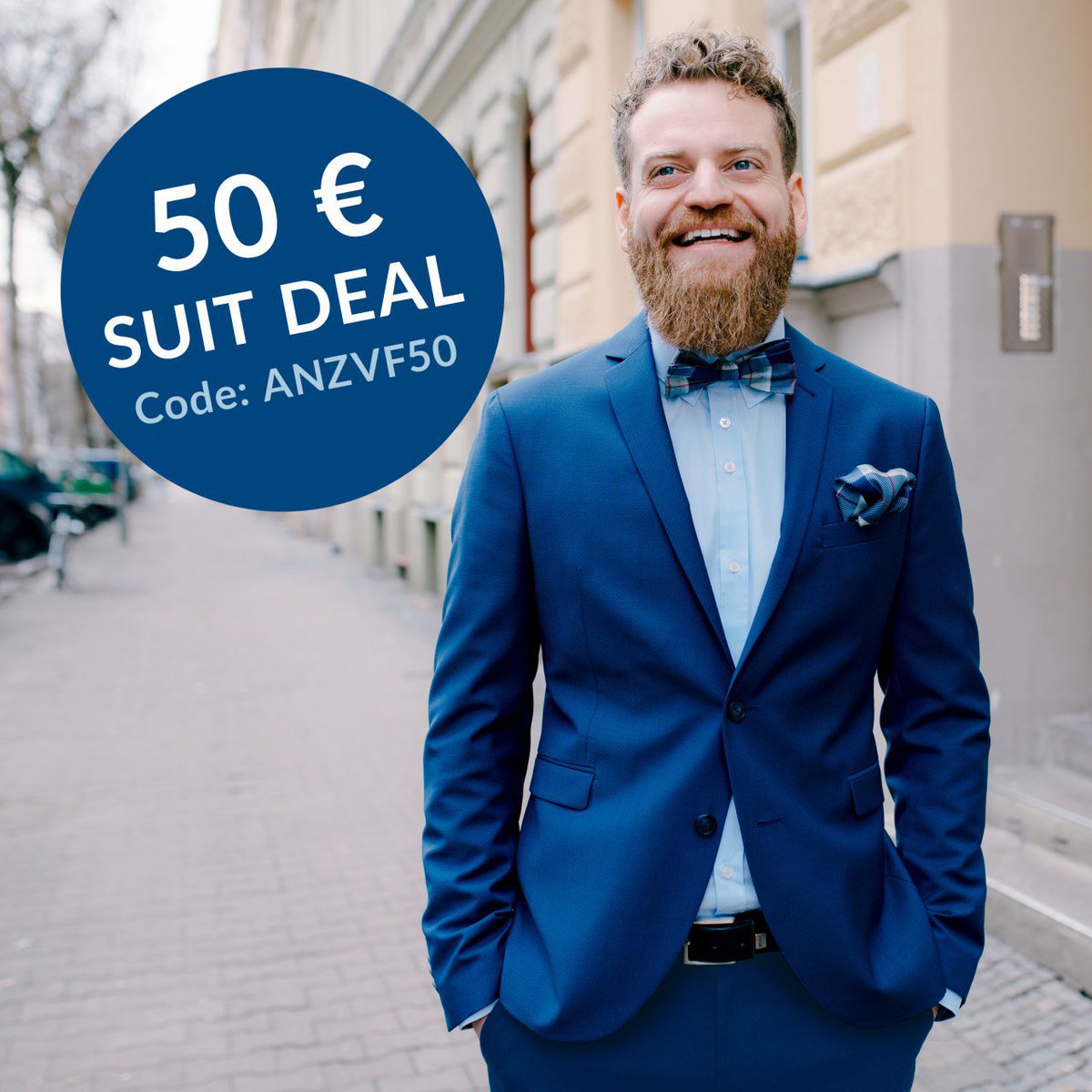 Von wegen, Kompromiss: Unsere neuen Anzüge in Standardgrößen kommen in 12 unterschiedlichen Designs, sitzen, wie es sich gehört, und bieten dir eine Reihe an Individualisierungsmöglichkeiten. Bestelle jetzt und du sparst 50 € auf dein Modell! Aktionscode: ANZVF50