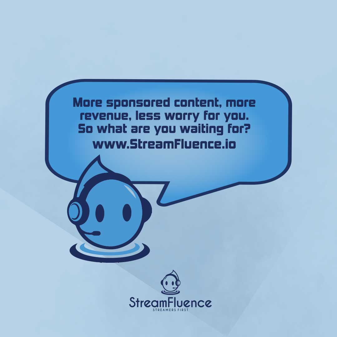 StreamFluence's tweet image. Floo and his gang are hooking everyone up with some awesome swag, cash, and connections. Find out how: streamfluence.io
