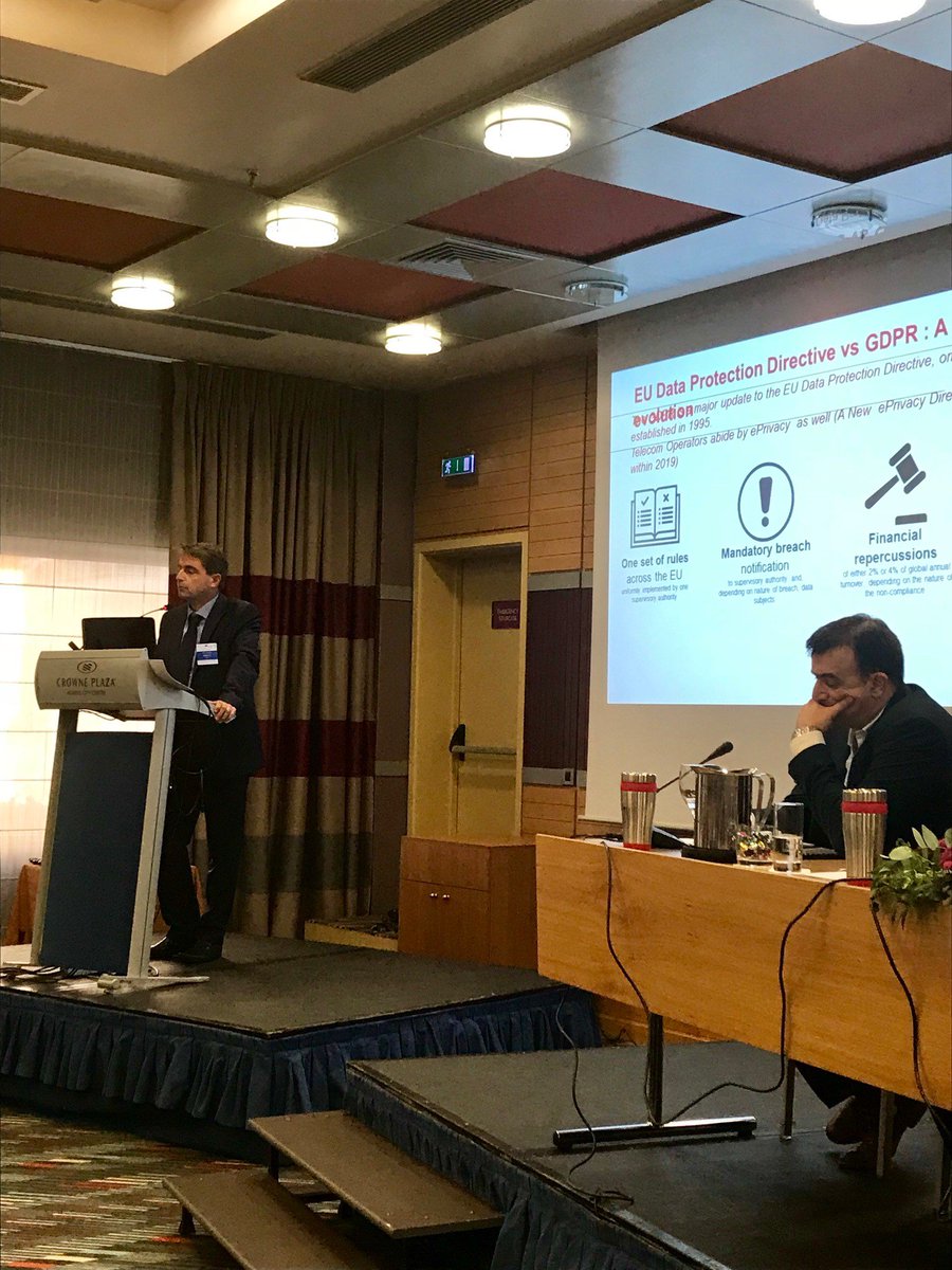 enisa_eu's tweet photo. Personal data breaches - what an #SME should know &amp; do? Panelists from @EU_EDPS, @Vodafone_GR, @Obrela, @DLA_Piper joined the debate during #ENISA's Security of Personal Data Processing Event. https://t.co/iO7NLTdxvq