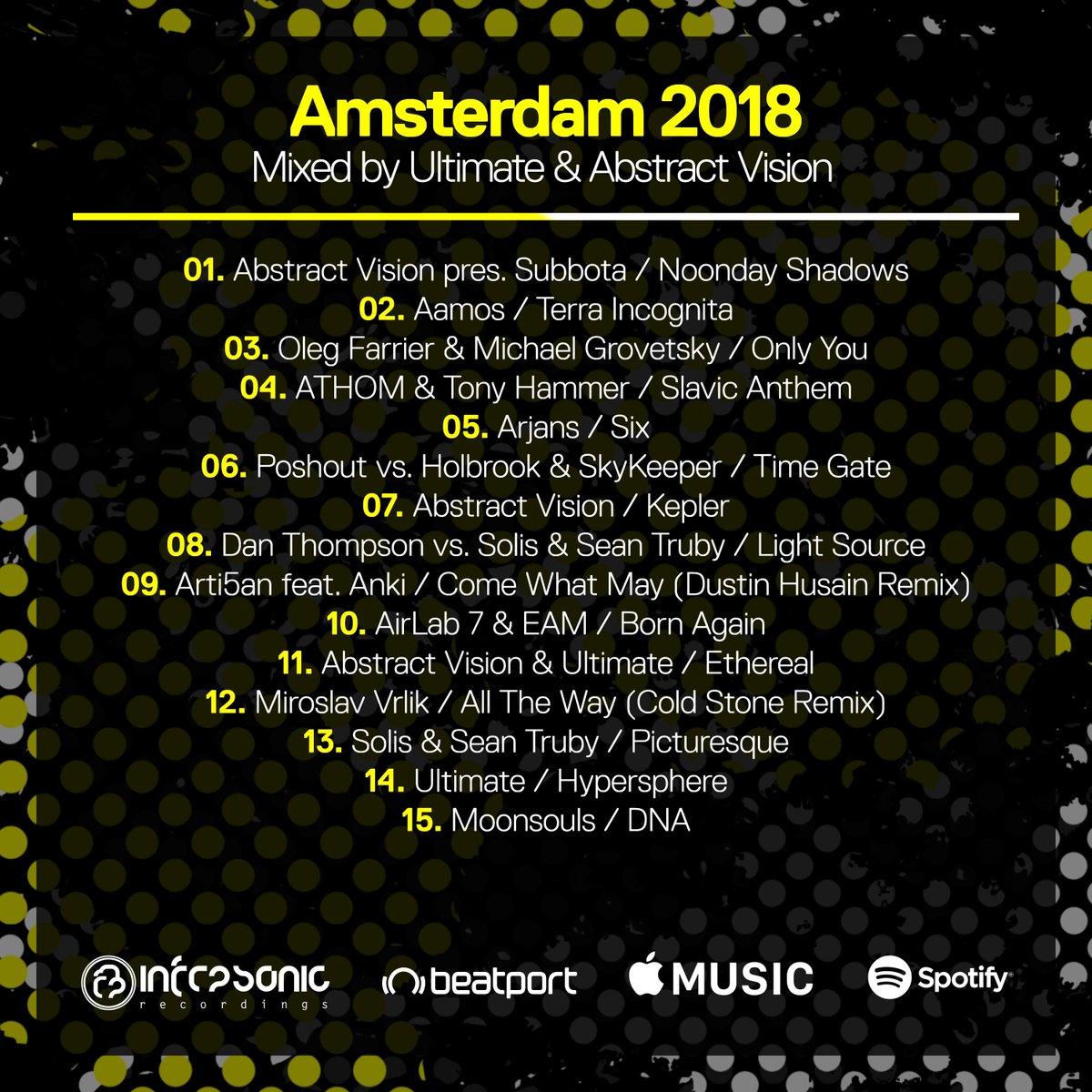 Feast your eyes on this tasty tracklist! Just 7 days to go now, get those pre-orders in ► buff.ly/2Pfj4sn #Amsterdam2018