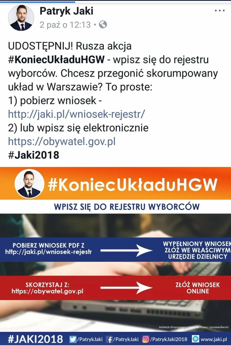 maria_gorzata's tweet photo. @PatrykJaki wzywa do szwindlu, czuje że jest bez szans z @trzaskowski_ https://t.co/AyEJjpNcjP