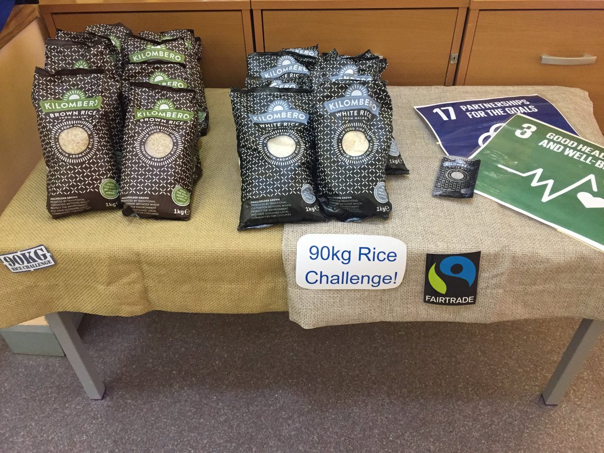 Fair Trade Kilombero rice will be on sale at our open morning. Please help us continue to support farmers in Malawi by purchasing a bag! #fairtrade #90kgricechallenge