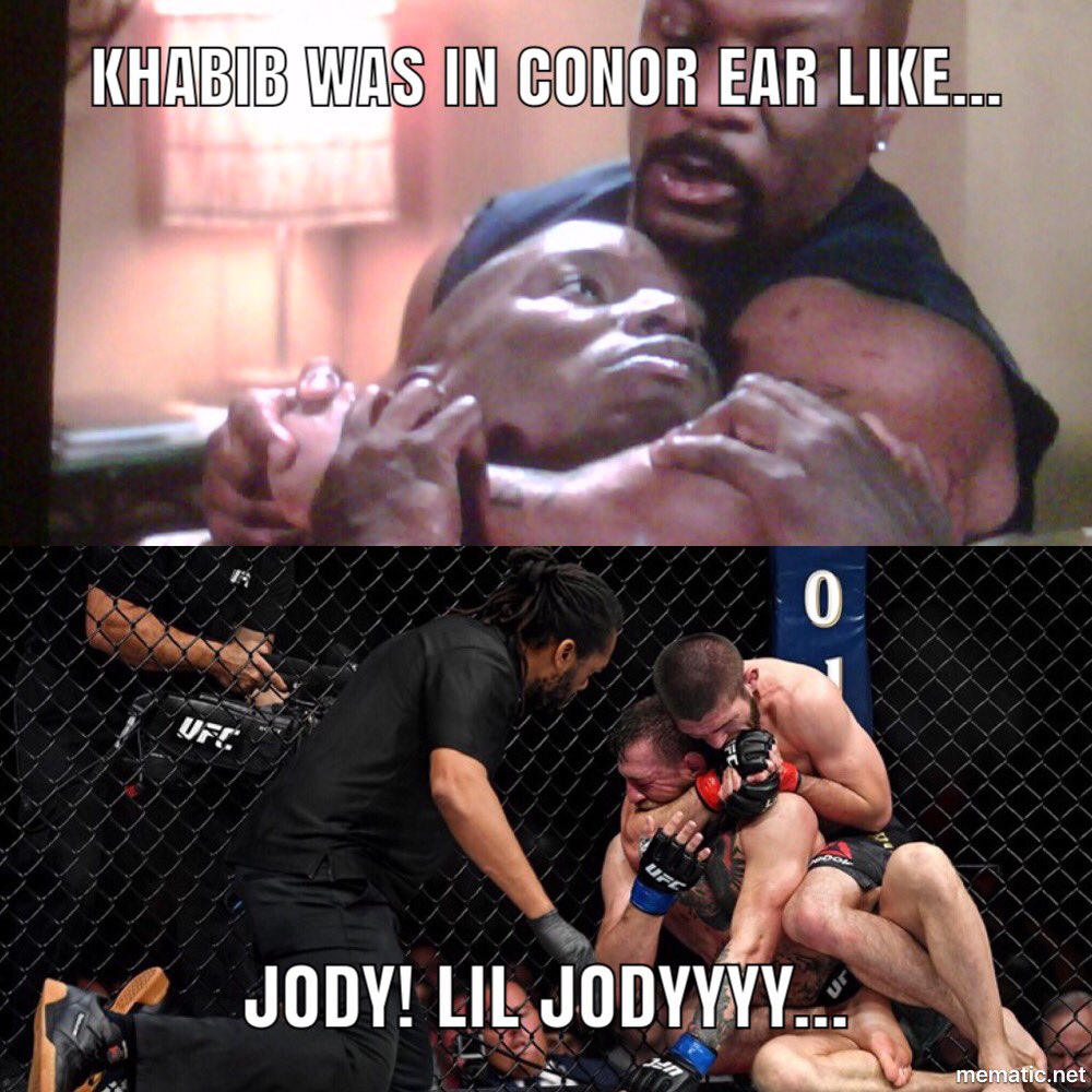 ByTheKeyz's tweet photo. Why @TeamKhabib had McGregor looking like Jody off Baby Boy 😂😂🤣🤣 https://t.co/GXKsgkSTQy