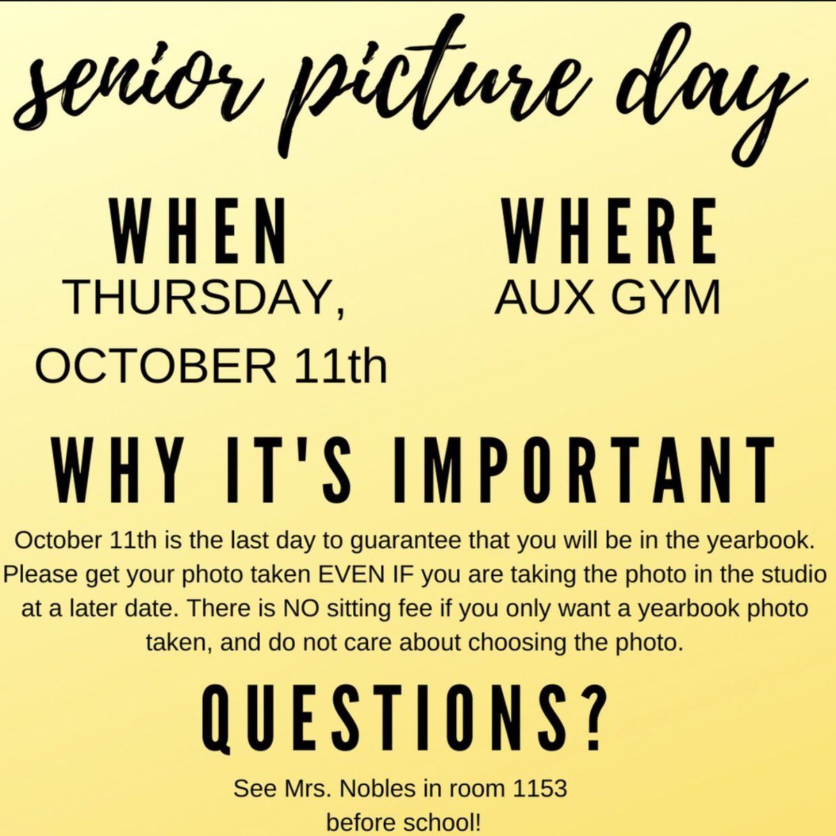 apexyearbook's tweet photo. ‼️‼️‼️ATTN: SENIORS‼️‼️‼️
@ApexHighSchool https://t.co/kU69epd0Y3