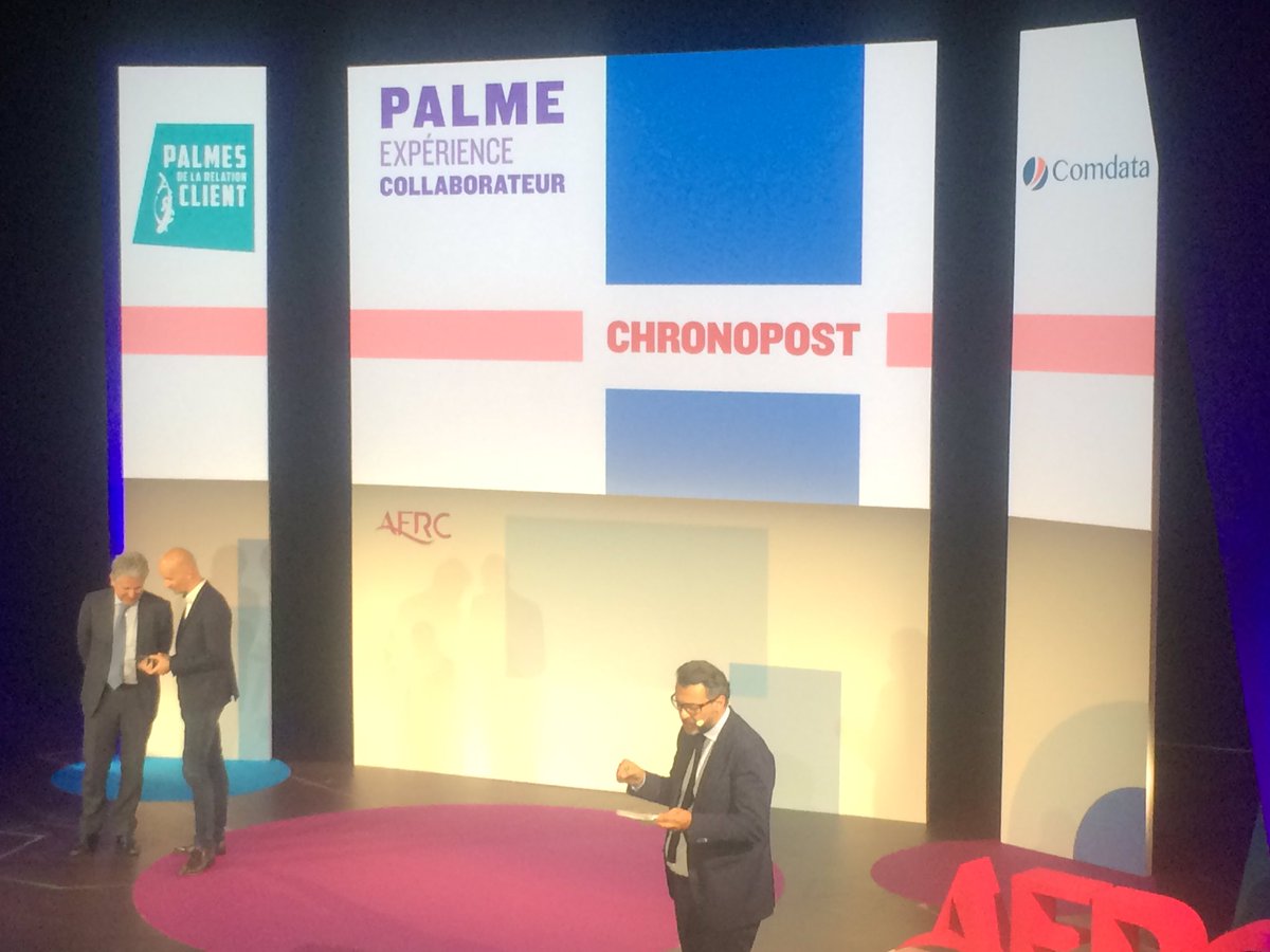 AFRClient's tweet photo. Pour Frederic Bernard, Dir Marketing de @Chronopost et lauréat de la Palme #ExpCollab: ce prix vient pour récompenser une remise du pouvoir vers les salariés en leur redonnant confiance, autonomie et moteurs de notre stratégie. Réunions sans managers, etc. Congrats!! #Palmes2k18 https://t.co/nsnPi36UhR