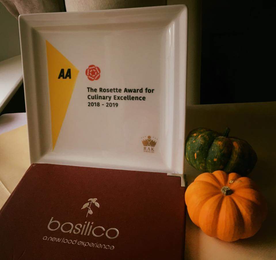 Congratulations to the team of Basilico Restaurant #Oranmore
on receiving the AA Rosette Award 2018/19 for the third year in a row   🇮🇹  ❣  
#aarosette  @BasilicoInfo @gastronomy2018