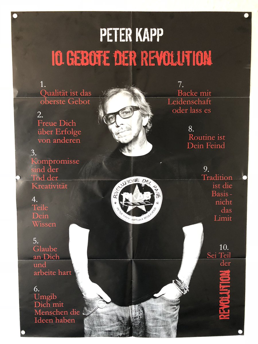 ThomasWeis1976's tweet photo. Got inspired by this 10 commandments for the revolution.... revolution of baking bread. But actually they do work for everything you do with #passion ! #ux #UserExperience is on Peter Kapps’ mind throughout the whole creative and production process - let’s learn from him https://t.co/1tU4ijbaE5