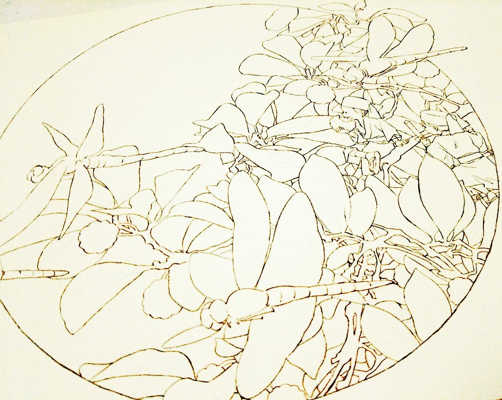 「散らかってたのでまとめ。蜻蛉と山法師 」|名司生のイラスト